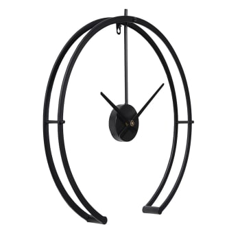 Wanduhr, 52cm, Schwarz