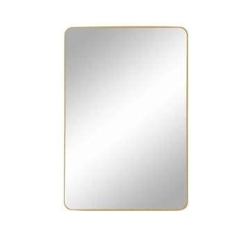Wandspiegel, Metall, 61x91 cm, Gold