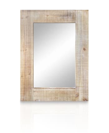 Wandspiegel, Holz, 60x80 cm, braun