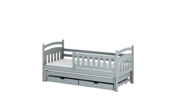 GALAXY - Kinderbett aus Kiefernholz, grau, 90 x 200