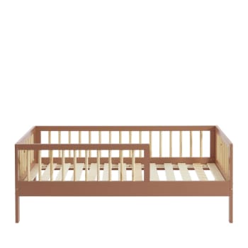 Sasha - Cadre de lit pour enfant en bois massif 70x140cm terracotta