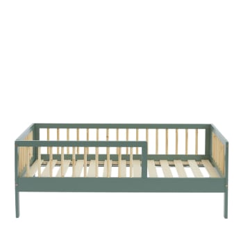 Sasha - Cadre de lit pour enfant en bois massif 70x140cm vert