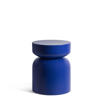 POPPY - Table d'appoint en métal avec finition satinée Bleu Prusse