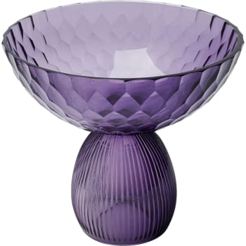 Duetto - Vase en verre texturé violet H23