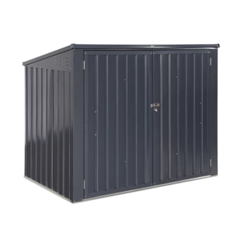 Carembault - Mülltonnenbox 1,75m² aus verzinktem Stahl, Anthrazit