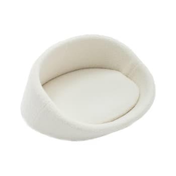 Panier rond pour chien et chat en jonc de mer coussin gris EOS