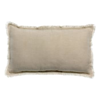 Laly - Coussin uni  en lin lin 30 x 50