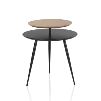 Pino - Table basse en métal et MDF noir