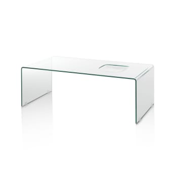 Compass - Tavolino in vetro trasparente
