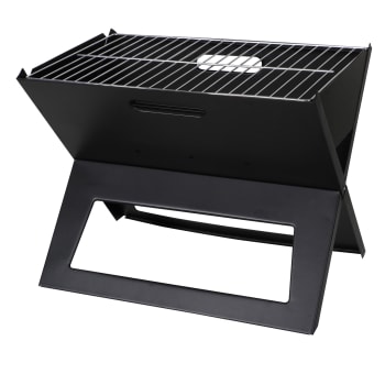Barbecue pliable en métal noir 44.5x30.5x35cm