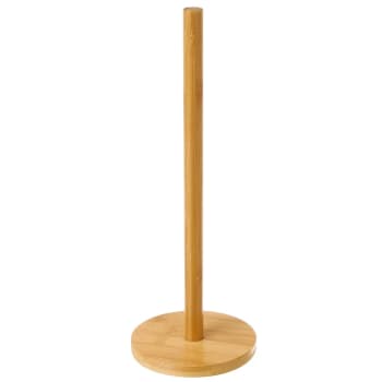 Porte rouleau essuie-tout bambou 12x12x33cm
