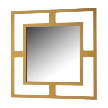 Miroir mural carré plastique doré 40x1.2x40cm
