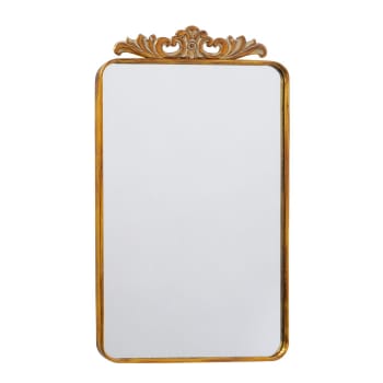 Miroir classique rectangulaire en métal or antique 60x105x3cm
