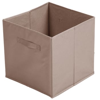 TOILINUX Cube de rangement tressé pliable - 30 x 30 cm - Beige pas