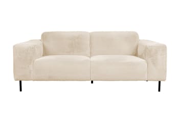 Quadro - 2-Sitzer-Sofa in weichem Creme-Stoff L206
