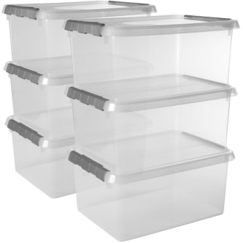 Comfort line - 6er-Set Aufbewahrungsboxen, 15L, transparent