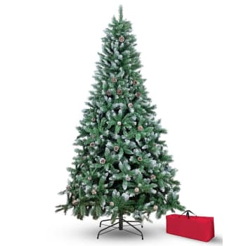 Luxury - Albero di Natale sintetico innevato 150cm facile da montare