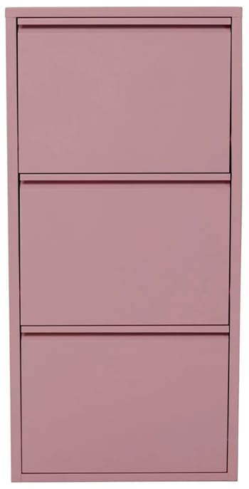 CARUSO - Zapatero de 3 compartimentos rosa