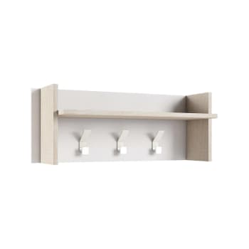 Mobile da ingresso Elia, Entratina moderna multifunzione, Armadietto  multiuso per atrio, 100% Made in Italy, cm 121x38h86, Bianco lucido