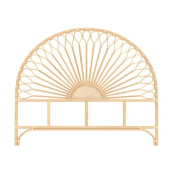 Testata Letto In Giunco Naturale FLOSIA 160cm - Design Etnico Per Camera Da Letto - Foto 6