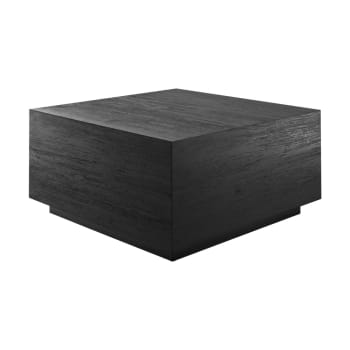 Zoé - Tavolino quadrato in legno di teak nero 70 cm