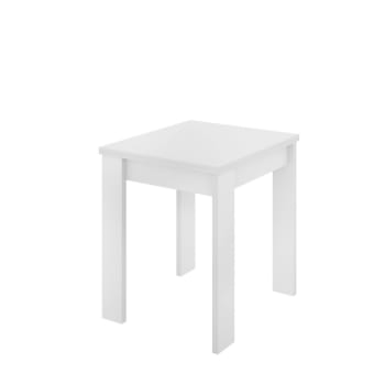 Comer - Tavolo allungabile effetto legno bianco 79/134x67
