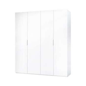 Dfusell - Guardaroba grande effetto legno bianco 180x52h200 cm