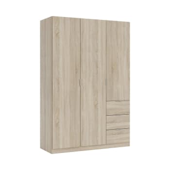 Ddermak - Guardaroba 3 ante effetto legno rovere 208x52h200 cm