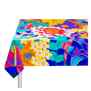 Tissu Damassé Brocart Bleu San Leucio - 560 X 140 Cm