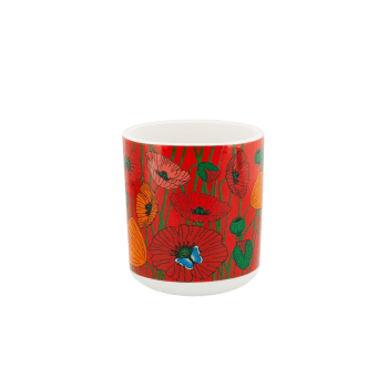 Mug Infuseur en Porcelaine avec Filtre et Couvercle Mandala Doré 400ml