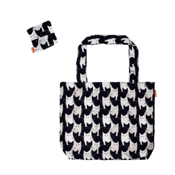 Do the shopping - Sac de courses  noir/blanc polyester 44 x 33 x 9 cm