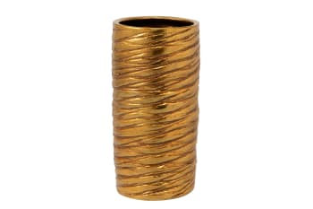 Paraguero dorado de cerámica 23x23x47cm