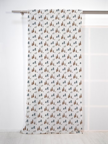 Vorhang mit 130x245 du Gestreifter Maisons Monde COMICS cm schwarz Ösen, und | weiß,