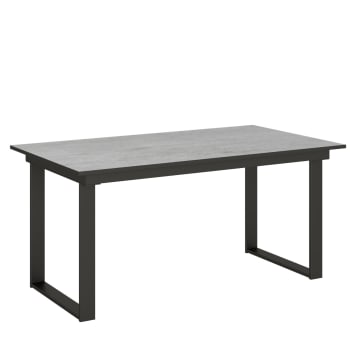 ASTI - Tavolo da pranzo allungabile in legno cemento 90x160/220 cm