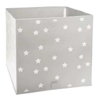 Star - Caja de almacenamiento carton gris 30x30x30cm