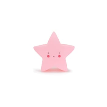 Lámpara led estrella pvc rosa 13,5x14x5cm