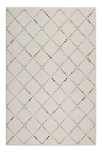 Tappeto quadrato beige Nima