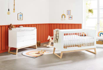 BRIDGE - Möbelset aus 2 Teilen, Kinderzimmer aus MDF, weiß