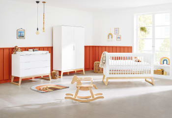 - | Maisons und Kindersitzgruppe, 2 Tisch Stühle Weiß/Holz du WOODY Monde 1