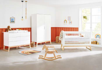 Möbelset aus 3 Teilen, Kinderzimmer Monde Maisons du BRIDGE aus MDF, weiß 