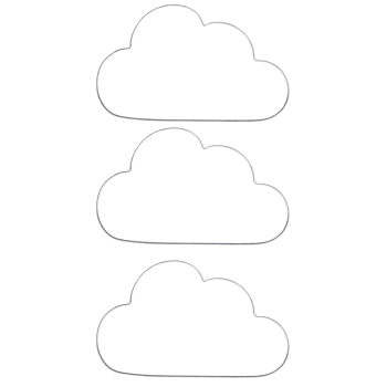 Nubes de 3 hilos 30 x 17,5 cm