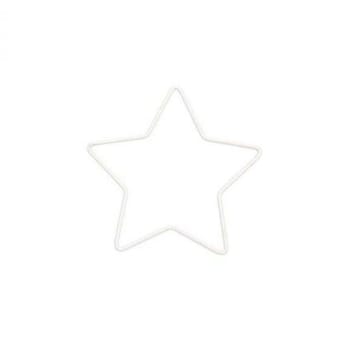 Estrella de metal blanco 11 x 10,5 cm