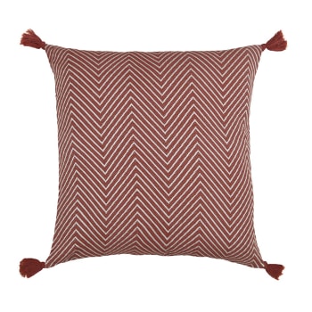 Amsterdam - Fodera per cuscino cotone 50x50 rosso mattone
