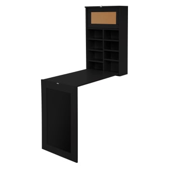 Mesa plegable negra de pared escritorio multifuncional