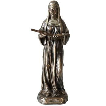 Statuette Sainte Rita en bronze coulé à froid