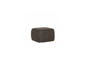 Cube - Pouf en acrylique et polyester  marron foncé