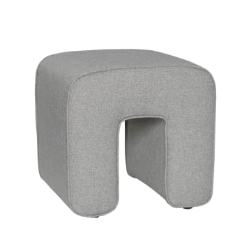 Sculpture - Pouf en polyester gris