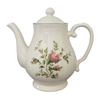 Teekanne mit Blumen aus Keramik H20