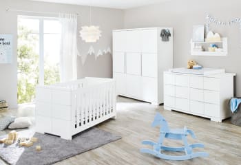 POLAR - Möbelset aus 3 Teilen, Kinderzimmer aus MDF, weiß