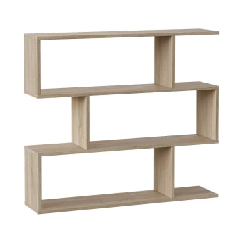 ✓ MOBILETTO LIBRERIA Grigio Legno Salvaspazio 6 Ripiani Multiuso